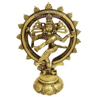 Bhagawan Shankar Nataraja Idol in Brass - Size 6.5 x 5 x 2.5 inches