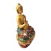 Blessing Buddha Brass Colorful Sculpture