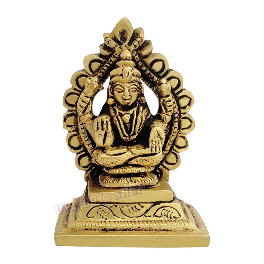 Brass Lakshmi Murti with Square Base Size- 2.6 x 2.8 x 1.3 inches