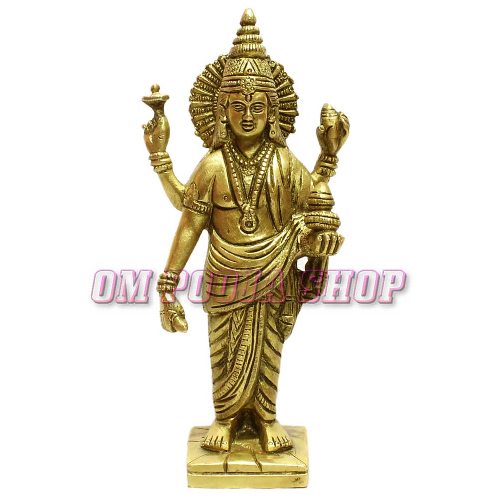 Dhanvantari Bhagwan Brass Idol - Doctor of Gods