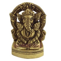 Divine Ganpati Golden Idol in Brass for Worship