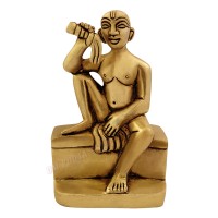 Gajanan Maharaj Idol in Brass - Size ( 4 x 2.6 x 1.4 inches)