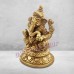 Lord Ganesha Brass Sculpture - Size: 2.25 x 3.25 x 2 inches Lord Ganesha Brass Sculpture - Size: 2.25 x 3.25 x 2 inches