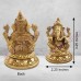 Lord Ganesha Brass Sculpture - Size: 2.25 x 3.25 x 2 inches Lord Ganesha Brass Sculpture - Size: 2.25 x 3.25 x 2 inches