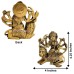 Goddess Maa Sherawali Durga Murti in Brass (Size_4.25x4x2 inches)