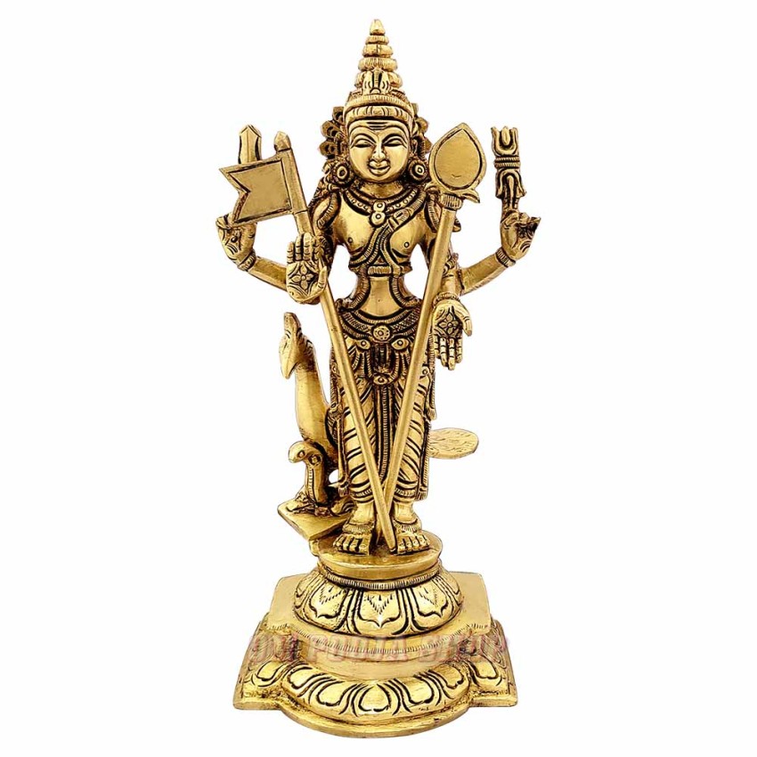 Kartik Swami Idol in Brass - 9 inches