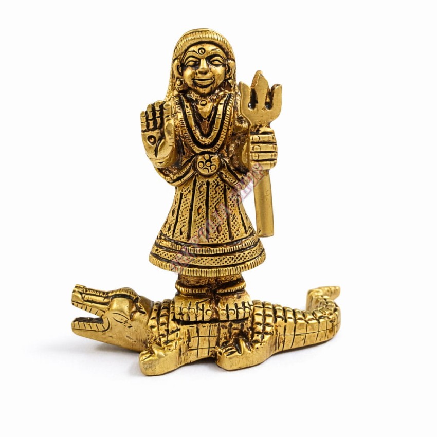 Khodiyar Mata Brass Idol - Size: 3 x 3.5 x 1.3 Inches