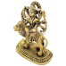 Maa Jagdamba Durga Shera Wali Mata Brass Statue (Size_5.25x4.25x2.2 inches)