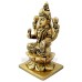 Goddess MahaLaxmi Statue in Brass - Size: 4 x 2.4 x 2 inch
