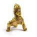 Nandlal Ladoo Gopal Brass Murti for Home Temple - Size 2x3.5x3.75 inch
