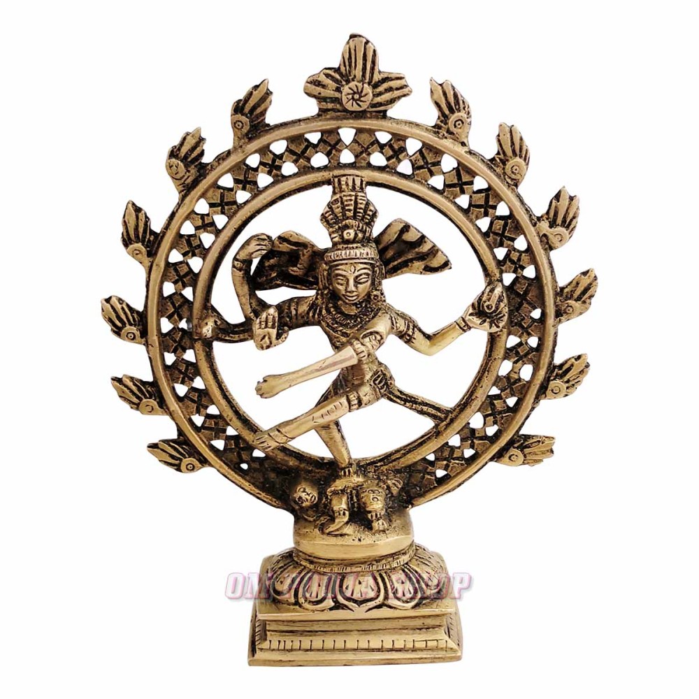 Lord Shiva Dancing Natraj Statue in Brass online @ USA UK