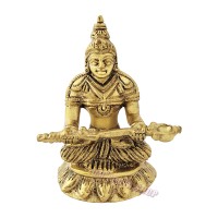 Panchdhatu Sri Annapurna Mata Statue - SIze: 1.5x2.75x3.5 inches
