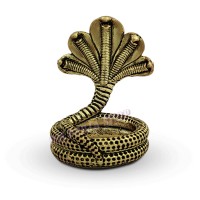 Panchmukhi Sheshnag Idol in Brass - Size: 2 x 1.4 x 1.6 inches