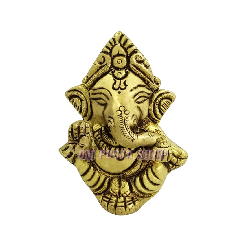 Parvati Nandan Ganesha Brass Murti - Height_2.25 inch