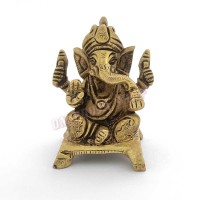 Siddhi Vinayak Ganesh ji Murti in Brass