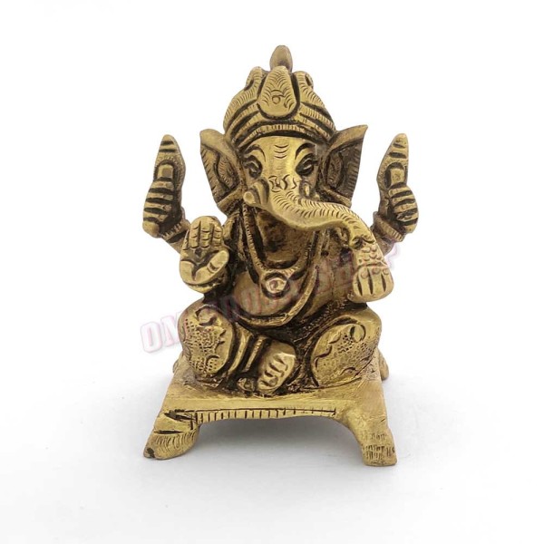 Siddhi Vinayak Ganesh ji Murti in Brass