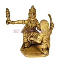 Sri Baglamukhi Maa Murti in Brass