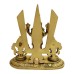 Tirupati Balaji Shanku Chakra Namam in Brass - Size 4.75 x 5 x 2 inches