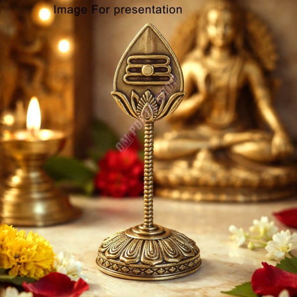 Trishakti Tripund Murugan Vel in Premium Brass