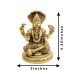 Vishnu Statue Sitting Posture in Brass SIze: 4.25 x 3 x 2.1 Inch