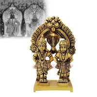 Shree Vitthal & Rukmini Brass Murti (Size 4.75x3x1.25 inches)