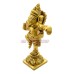 Dancing Ganesha Elegant Brass Statue - 3.75 inches