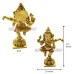 Dancing Ganesha Elegant Brass Statue - 3.75 inches