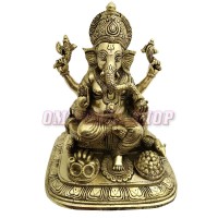 Fruit Ganesha Idol in Brass - 9.5 inches