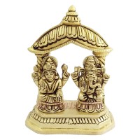 Ganesh Lakshmi in Temple Murti in Brass 
