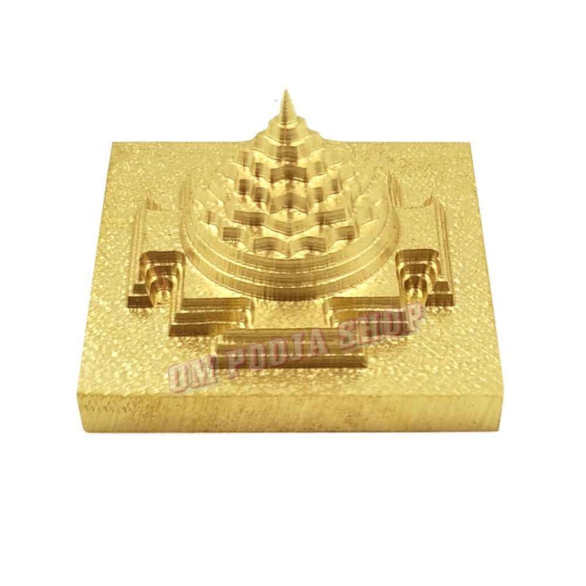 Divine Brass Meru Shree Yantra - 4 cm