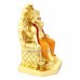 Lal Bag Ke Raja 24Kt Gold Plated with Multi Colored Idol (Size_2.25x3.4x1.9 Inches)