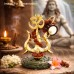Mahadevs Sacred Om Trishul with Damru & Rudraksha Showpiece