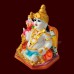 Marble Kuber And Lakshmi Idol - Size: 3.75 x 3 x 2 inches