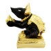 Mouse Ganpati Mushak Statue Golden & Black with Modak for Festival