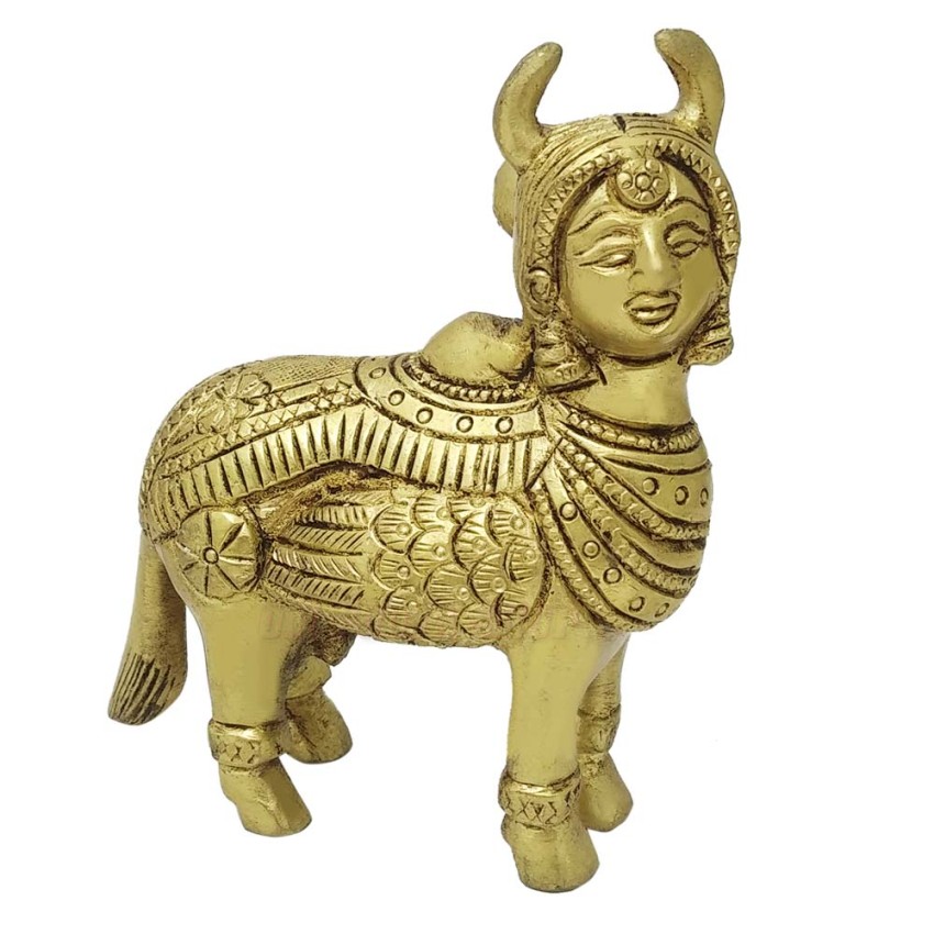 Kamdhenu Cow Statue in Brass 
