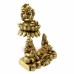 Lakshmi Kuber & Riddhi Idol in Brass - 5 Inch