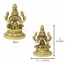 Laxmi Ganesh Saraswati Sculpture Set in Brass