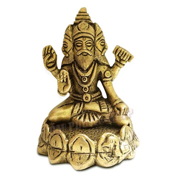 Lord Brahma Idol in Brass