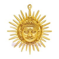 Surya Mukh Vastu Surya Wall Hanging in Brass