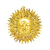 Surya Vastu Wall Hanging Decor in Brass - 7 inches