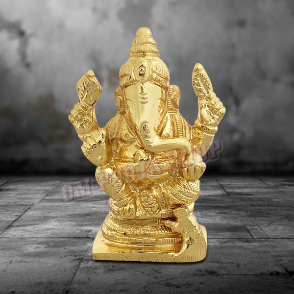 Panchdhatu Ganesh Idol 3 inch