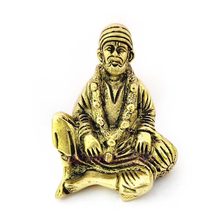 Sai Baba Seated Statue in Brass