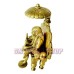 Shirdi Sai Baba with Chair and Chatra Idol in Brass