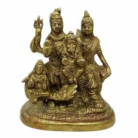 Shiv Parivar Brass Murti - 4.25 Inch