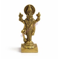 Shri Hari Vishnu Small Statue in Brass
