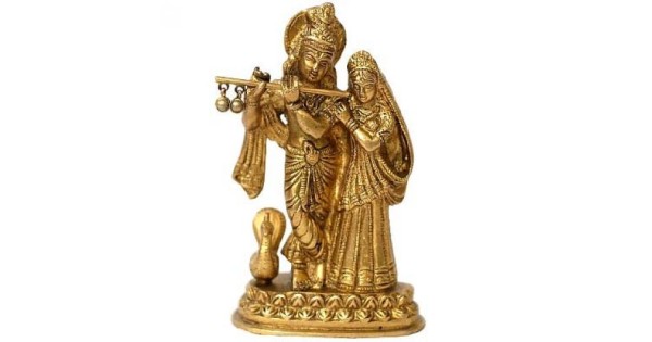 Saraswati brass statue for home office school entrance – Amba Handicraft