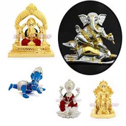 24Kt Gold & Silver Plated Idols