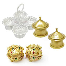 Spices Or Ring 12352 Small Box for Storing Makeup Purpledip Marble Sindoor Kumkum Dibbi 