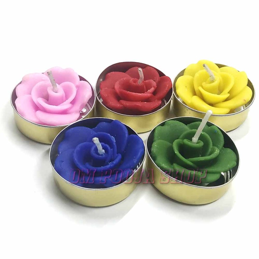 Rose Shaped Fragrant Wax Candles