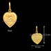 Aum Pendant Heart Shape in 18KT Pure Gold - 0.84 grams